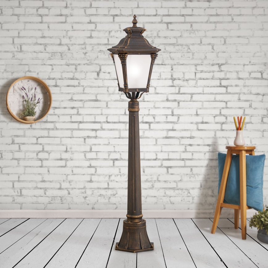 Venkovní lampa AIKO 1xE27/60W/230V 115 cm IP23 bronz/patina