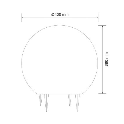 Venkovní lampa ARGENTO 1xE27/15W/230V pr. 40 cm IP65 šedá