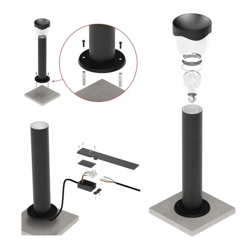 Venkovní lampa ARTEO 1xE27/15W/230V IP44 80 cm