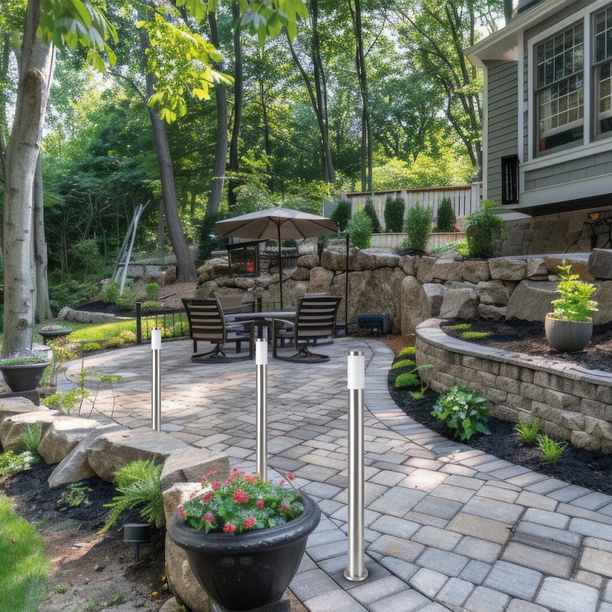 Venkovní lampa BROOKLYN 1xE27/60W/230V 45 cm IP44 matný chrom