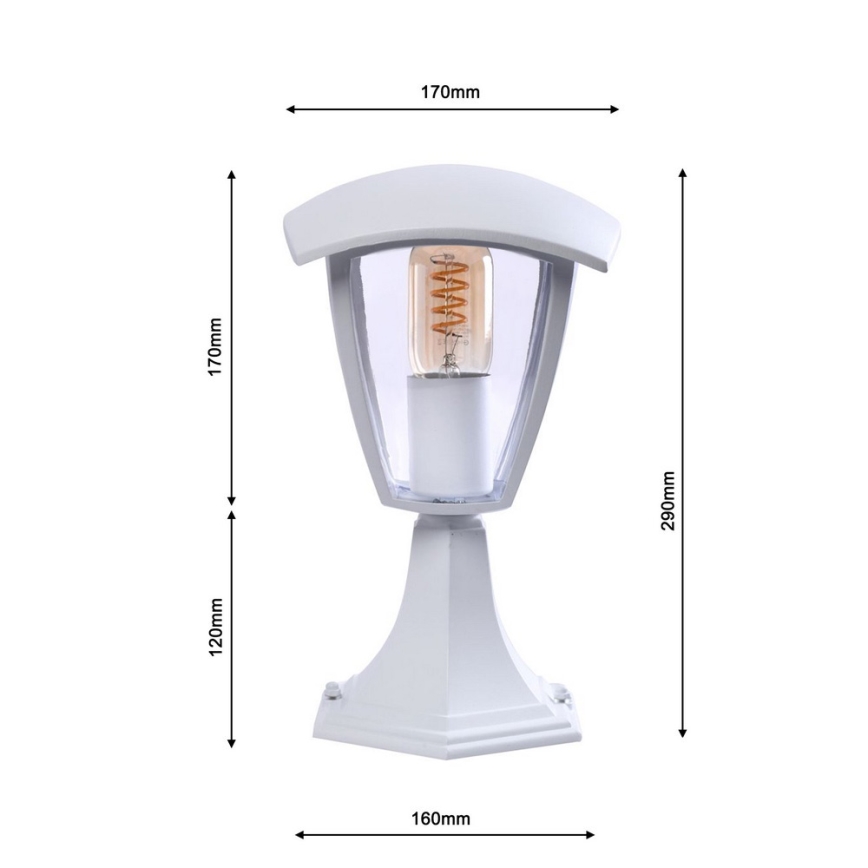 Venkovní lampa FOX 1xE27/40W/230V IP44 bílá