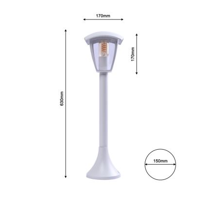 Venkovní lampa FOX 1xE27/40W/230V IP44 bílá