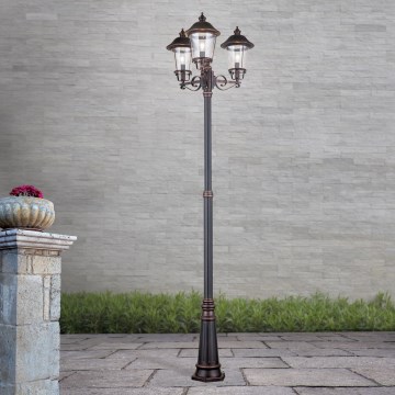 Venkovní lampa KENZO 3xE27/100W/230V IP44 bronz/patina