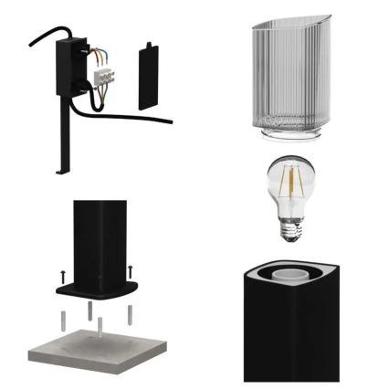 Venkovní lampa LANA 1xE27/25W/230V IP54 45 cm