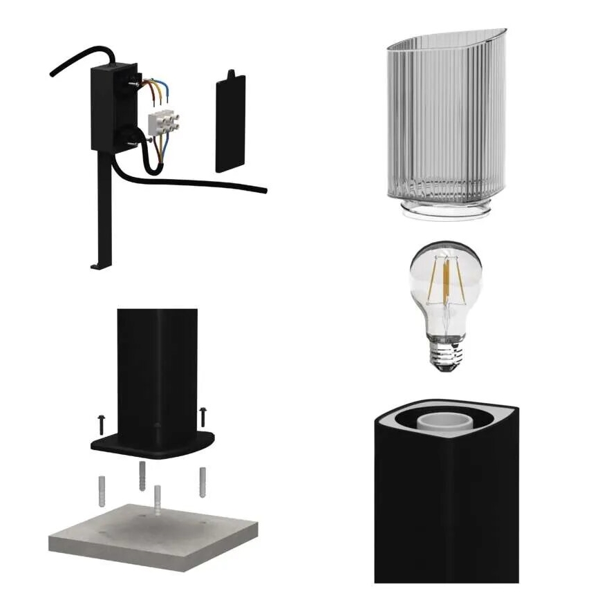 Venkovní lampa LANA 1xE27/25W/230V IP54 45 cm