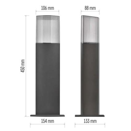 Venkovní lampa LANA 1xE27/25W/230V IP54 45 cm