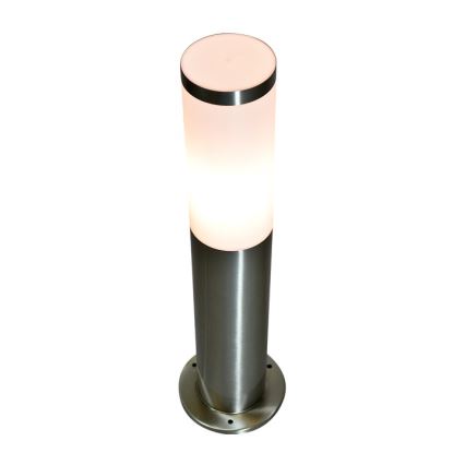 Venkovní lampa LIVIA 1xE27/10W/230V 45 cm IP44 stříbrná