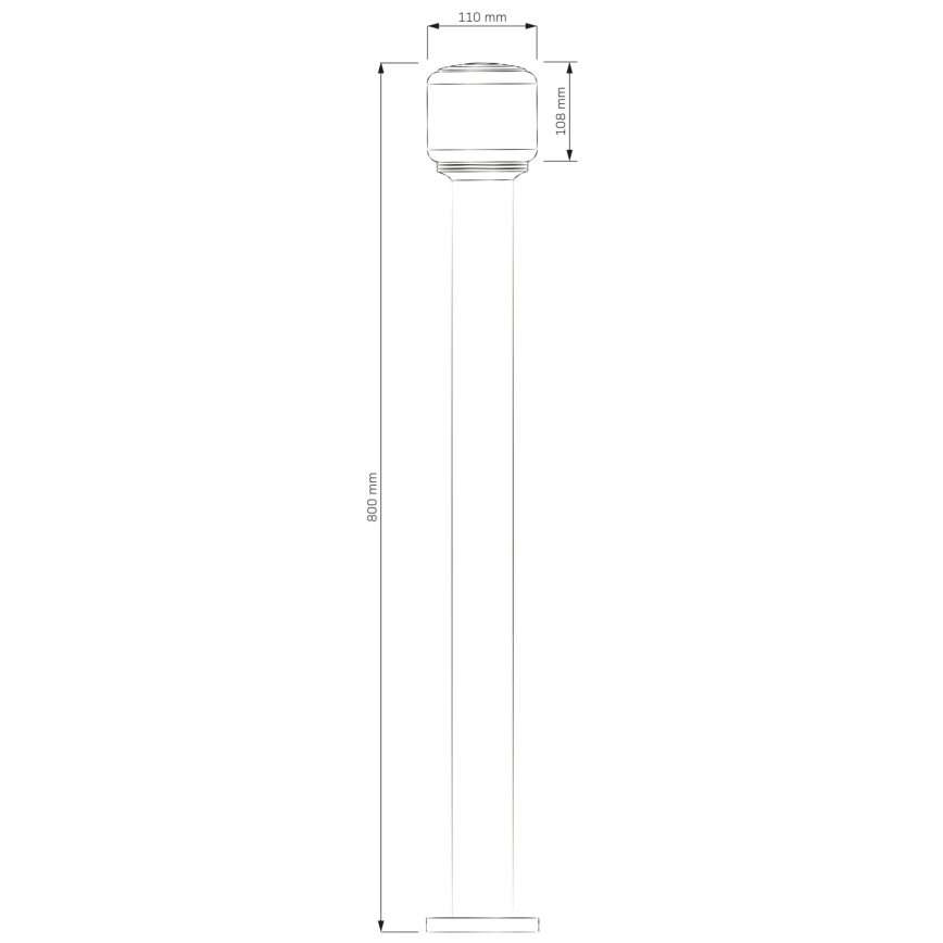 Venkovní lampa MADRID 1xE27/12W/230V 80 cm IP44 černá