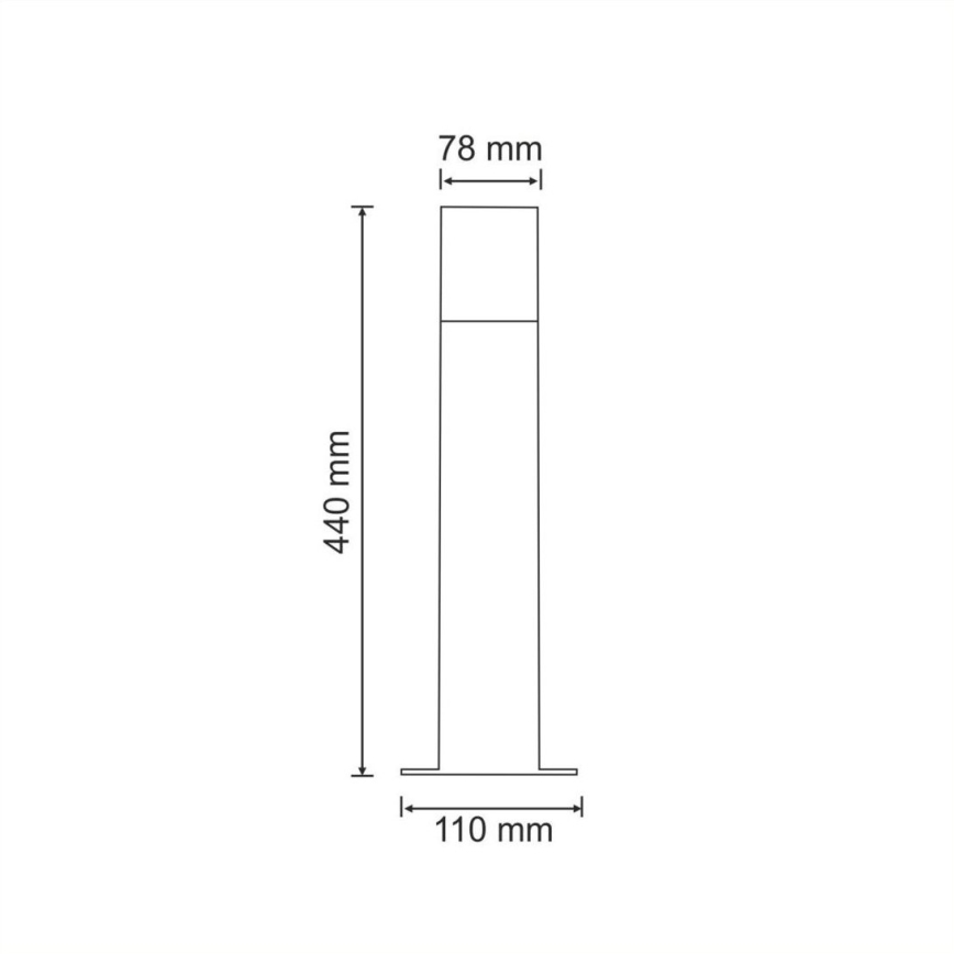 Venkovní lampa NEW YORK 1xE27/12W/230V IP44 44 cm grafit