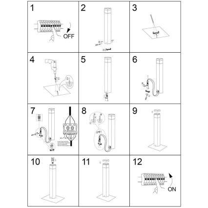 Venkovní lampa OTIS 1xE27/60W/230V IP44