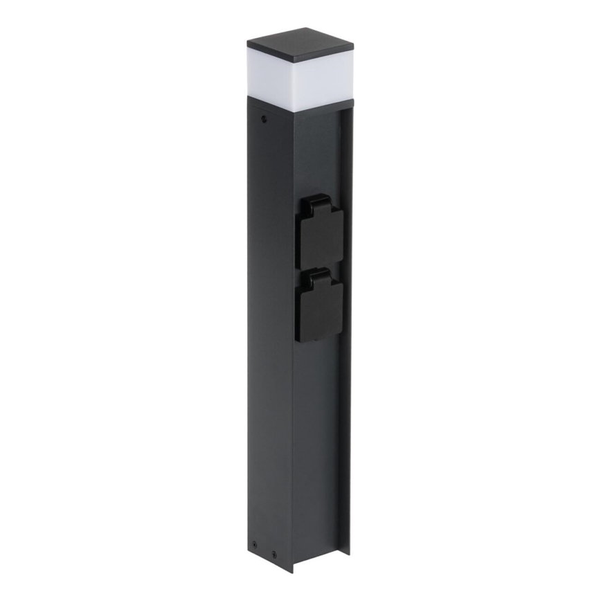 Venkovní lampa se 2 zásuvkami DASTEN 1xG9/11W/230V 50 cm IP44 černá