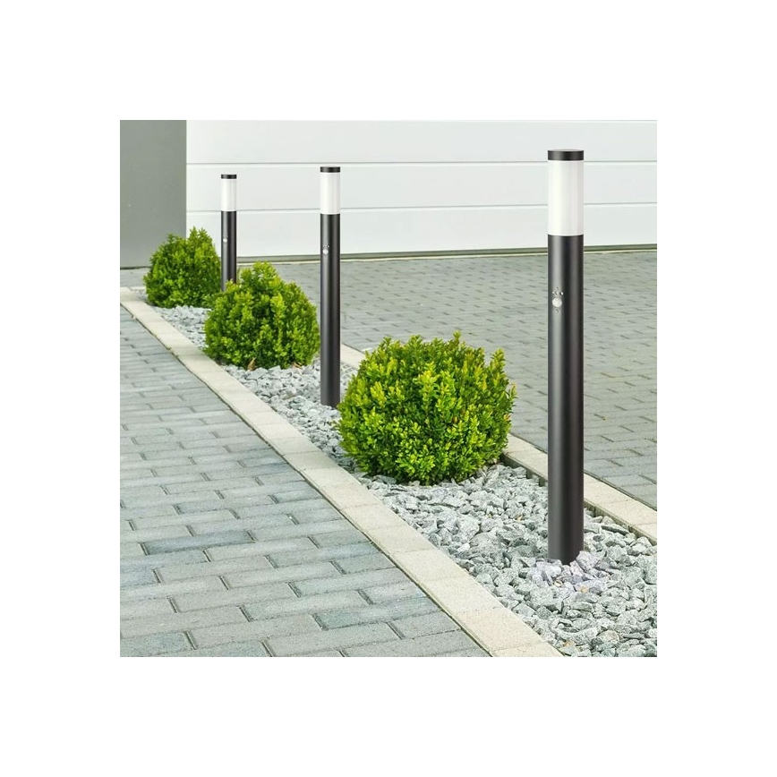 Venkovní lampa se senzorem 1xE27/60W/230V IP44 80cm černá