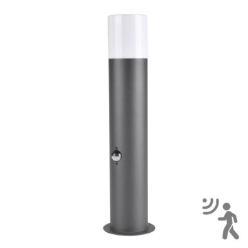 Venkovní lampa se senzorem DALLAS 1xE27/12W/230V IP44 grafit
