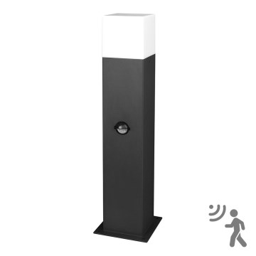 Venkovní lampa se senzorem NEW YORK 1xE27/12W/230V IP44 44 cm grafit