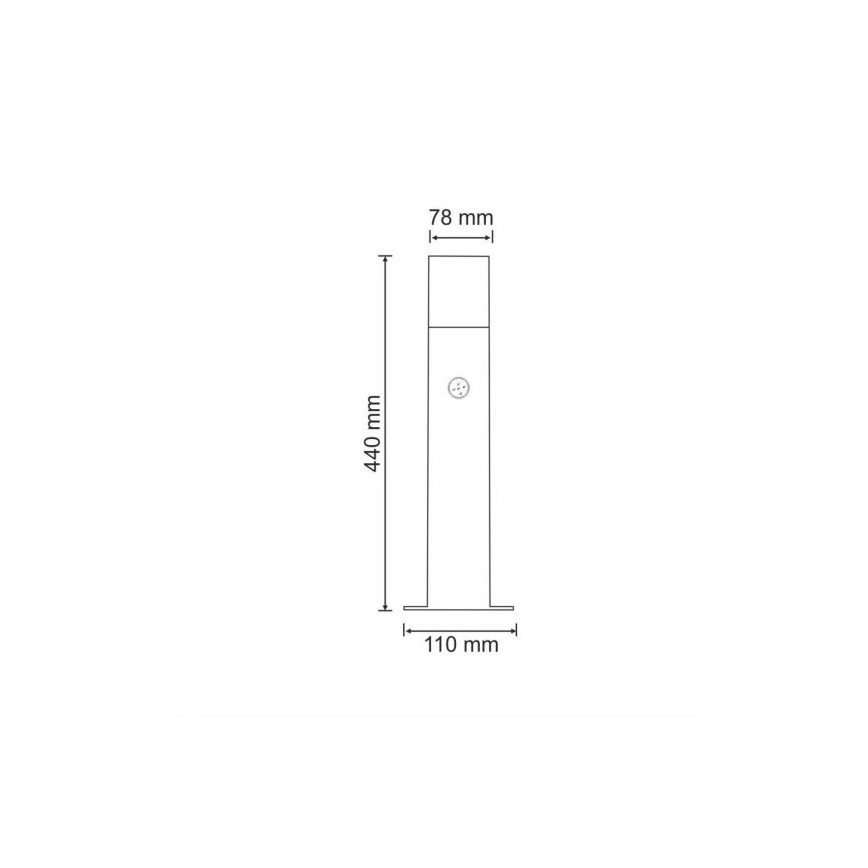 Venkovní lampa se senzorem NEW YORK 1xE27/12W/230V IP44 44 cm grafit
