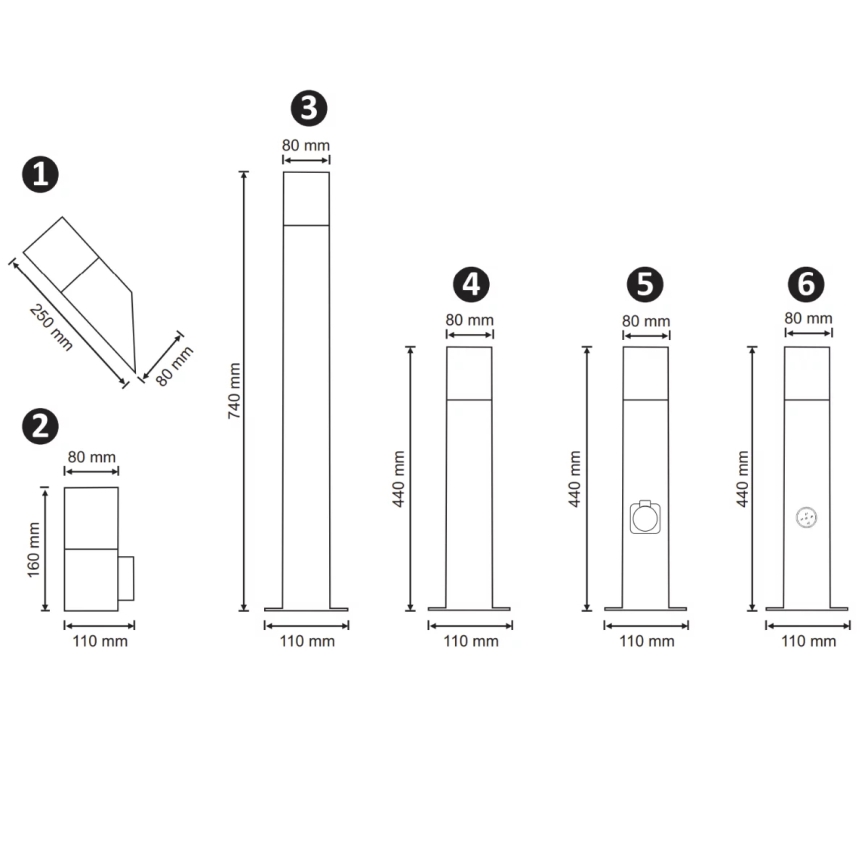 Venkovní lampa se senzorem NEW YORK 1xE27/12W/230V IP44 44 cm grafit