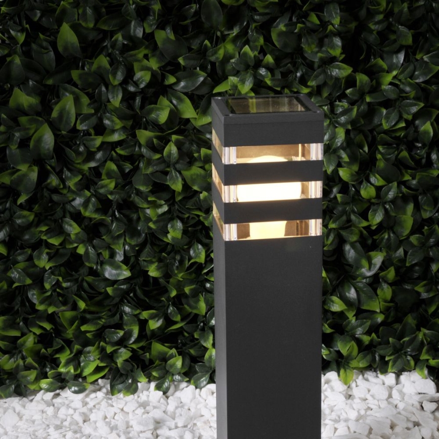 Venkovní lampa se senzorem TEKSAS 1xE27/12W/230V IP44 74 cm grafit