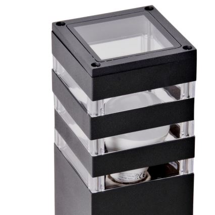 Venkovní lampa se senzorem TEKSAS 1xE27/12W/230V IP44 74 cm grafit