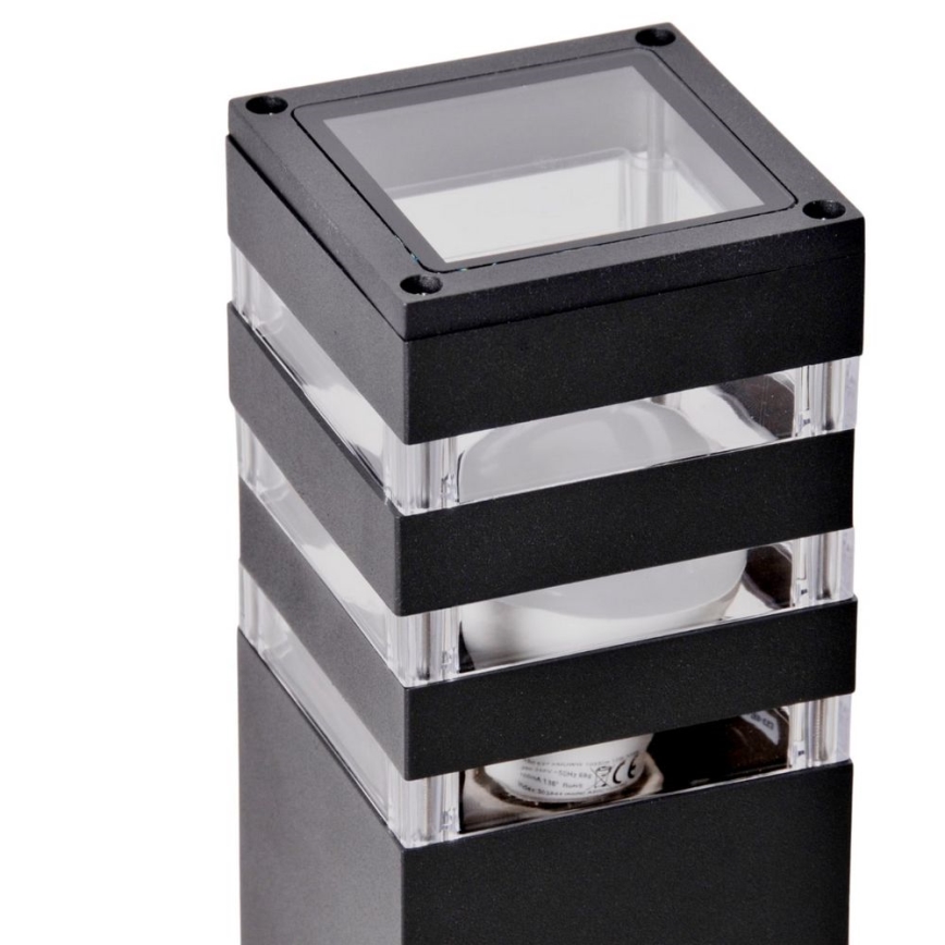 Venkovní lampa se senzorem TEKSAS 1xE27/12W/230V IP44 74 cm grafit