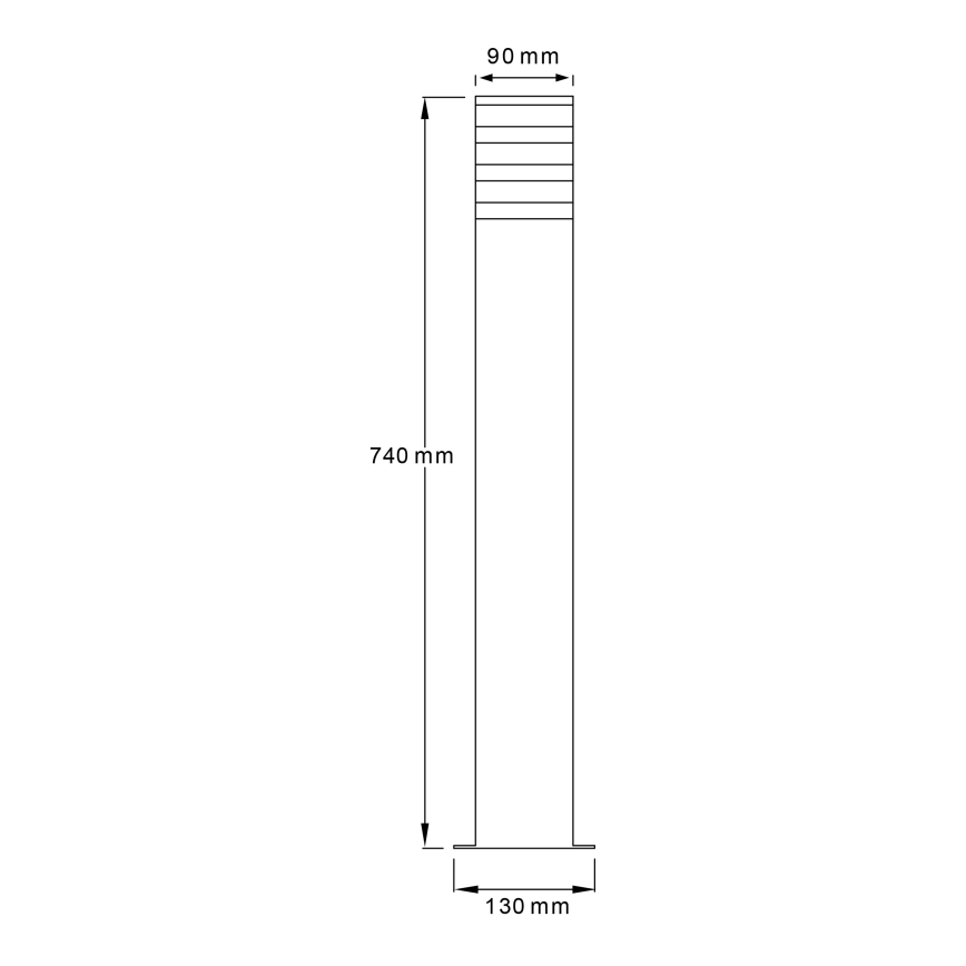 Venkovní lampa se senzorem TEKSAS 1xE27/12W/230V IP44 74 cm grafit