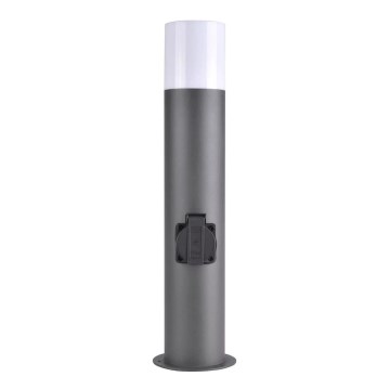 Venkovní lampa se zásuvkou DALLAS 1xE27/12W/230V IP44 antracit