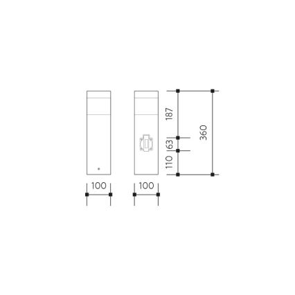 Venkovní lampa se zásuvkou GARD 1xE14/60W/230V SCHUKO IP44