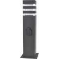 Venkovní lampa se zásuvkou TEKSAS 1xE27/20W/230V 44 cm IP44 antracit