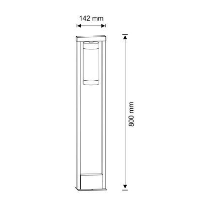 Venkovní lampa SPECTRA 1xE27/10W/230V IP44 80 cm