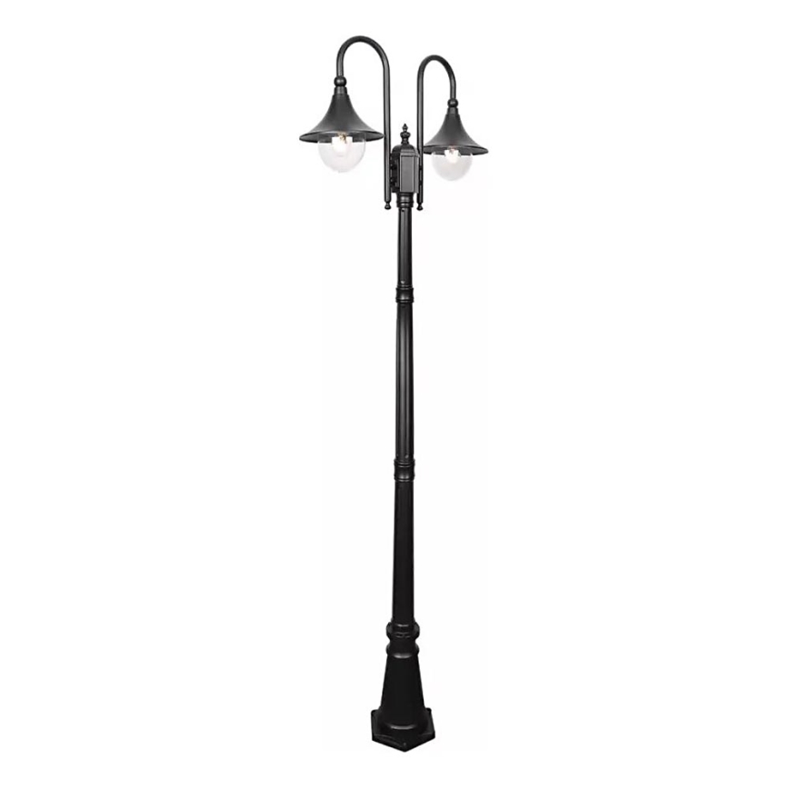 Venkovní lampa TALEZ 2xE27/15W/230V IP44 černá