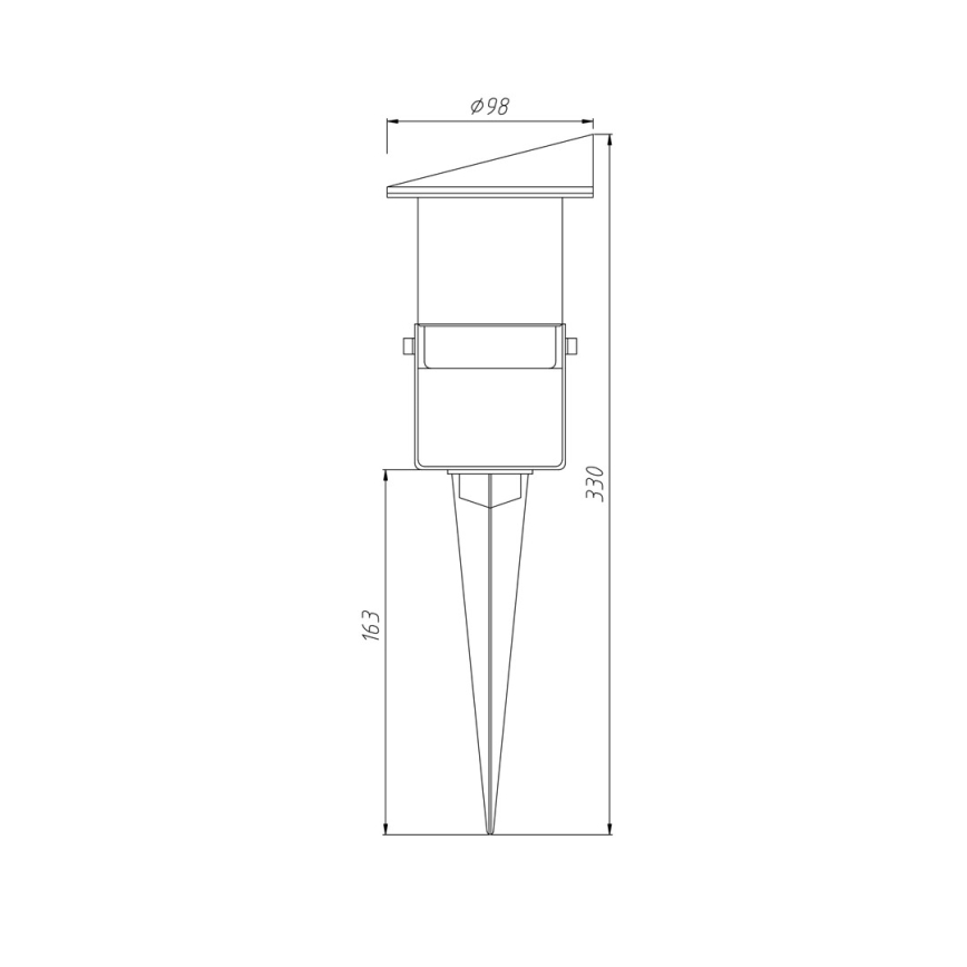 Venkovní lampa VILO 1xGU10/60W/230V IP65 černá