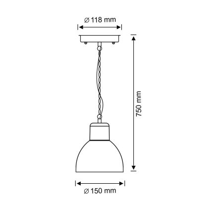 Venkovní lustr ARNE 1xE27/10W/230V IP44