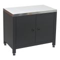 Venkovní modul skříňka pod gril 80x47x69 cm černá/nerez