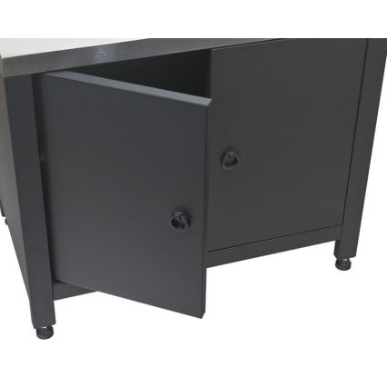 Venkovní modul skříňka pod gril 80x47x69 cm černá/nerez