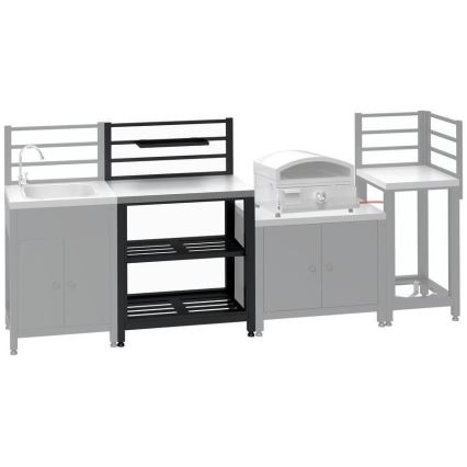 Venkovní modul stůl 80x47x123 cm černá/nerez