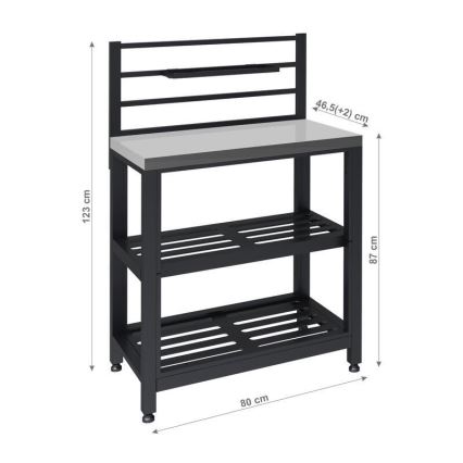 Venkovní modul stůl 80x47x123 cm černá/nerez