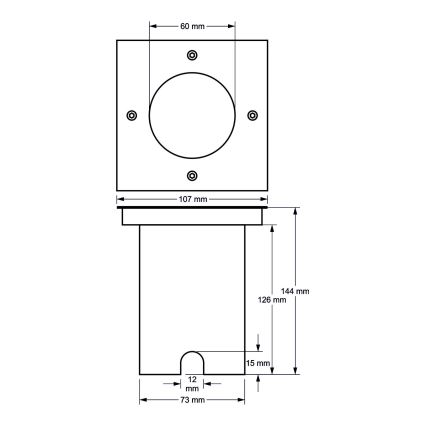 Venkovní nájezdové svítidlo 1xGU10/35W/230V IP44 matný chrom