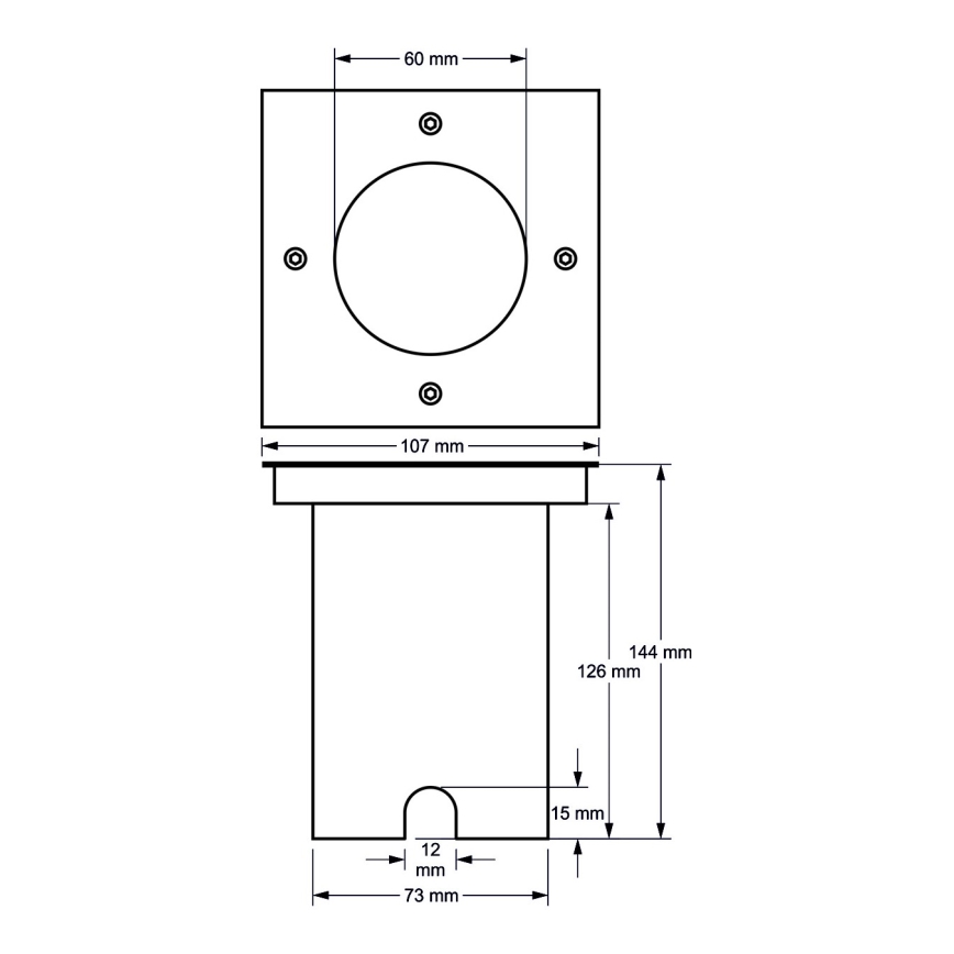 Venkovní nájezdové svítidlo 1xGU10/35W/230V IP44 matný chrom