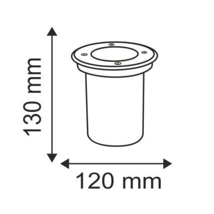 Venkovní nájezdové svítidlo COMETA 1xGU10/50W/230V IP65