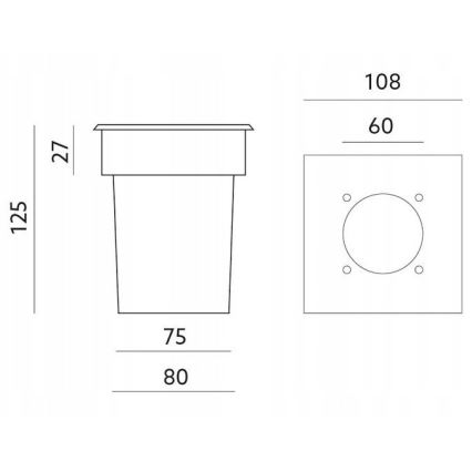 Venkovní nájezdové svítidlo ENTRADA1 1xGU10/50W/230V IP65