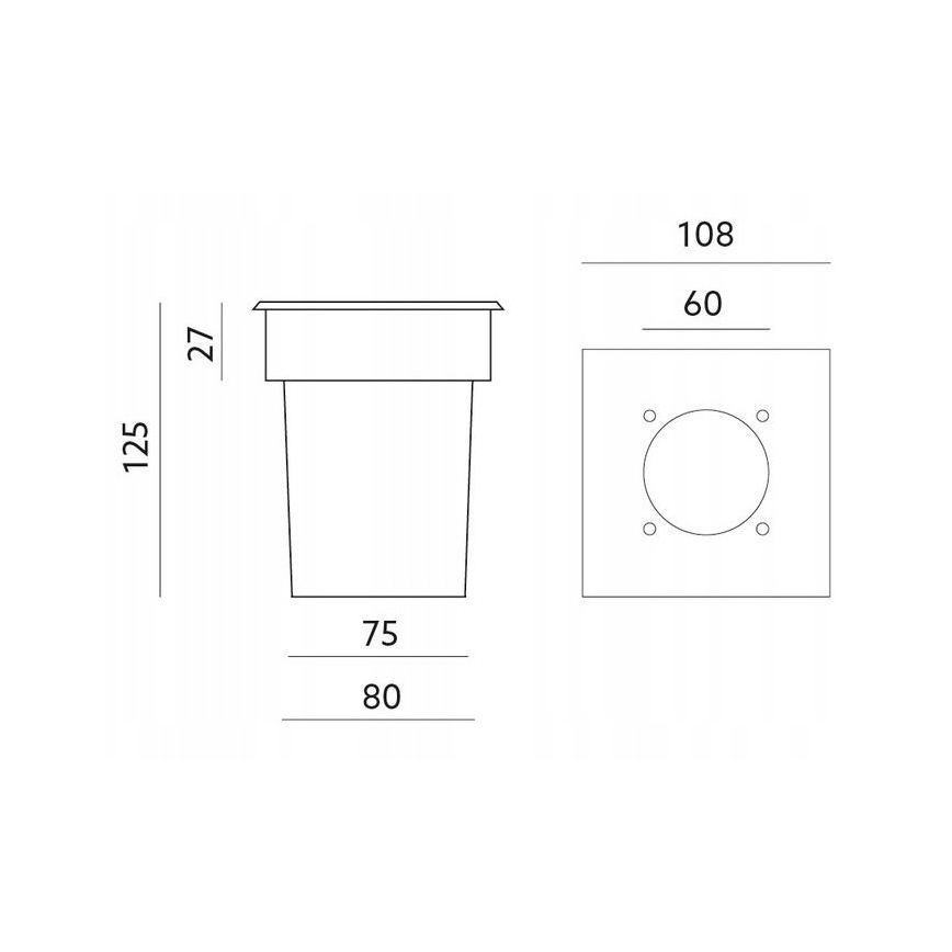 Venkovní nájezdové svítidlo ENTRADA1 1xGU10/50W/230V IP65