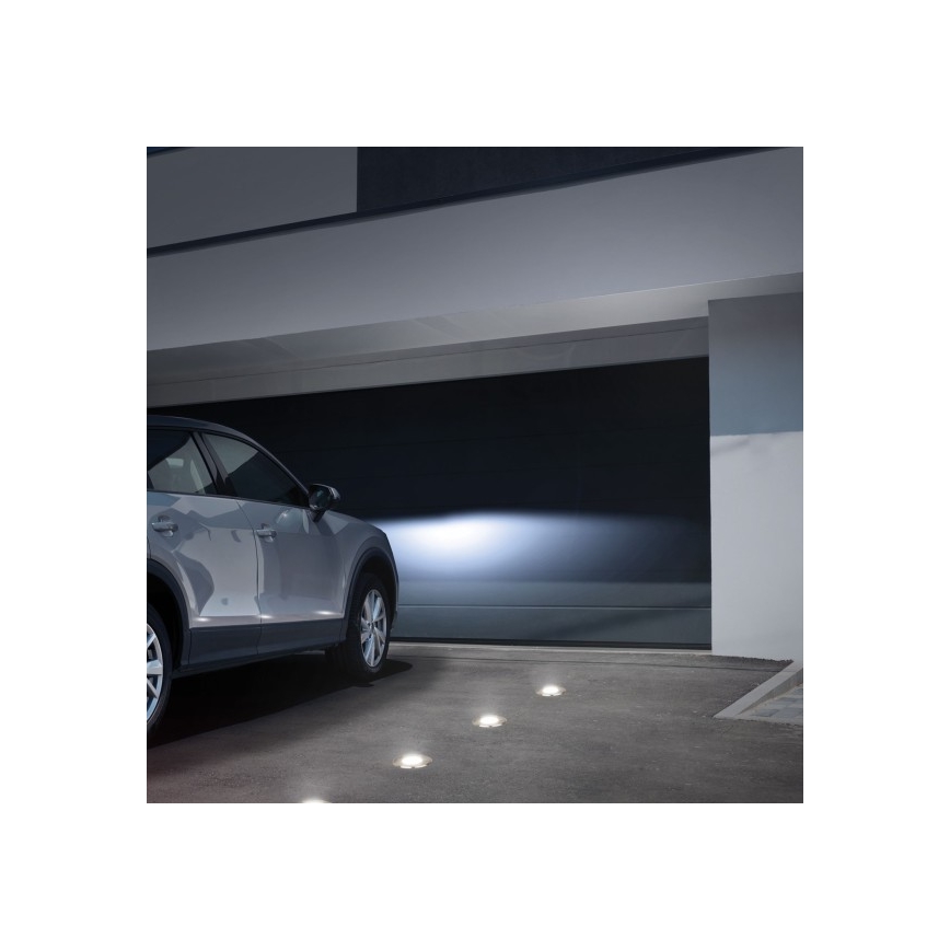 Venkovní nájezdové svítidlo LUKKA CONNECT 1xGU10/4W/230V IP67 matný chrom kulatý