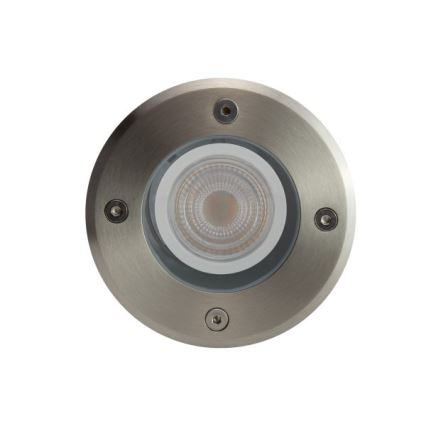 Venkovní nájezdové svítidlo LUKKA CONNECT 1xGU10/4W/230V IP67 matný chrom kulatý