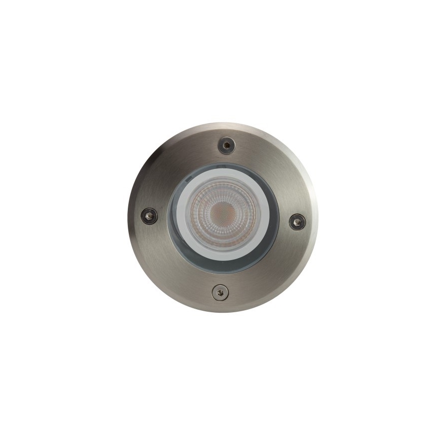 Venkovní nájezdové svítidlo LUKKA CONNECT 1xGU10/4W/230V IP67 matný chrom kulatý