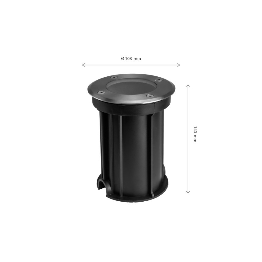Venkovní nájezdové svítidlo LUKKA CONNECT 1xGU10/4W/230V IP67 matný chrom kulatý