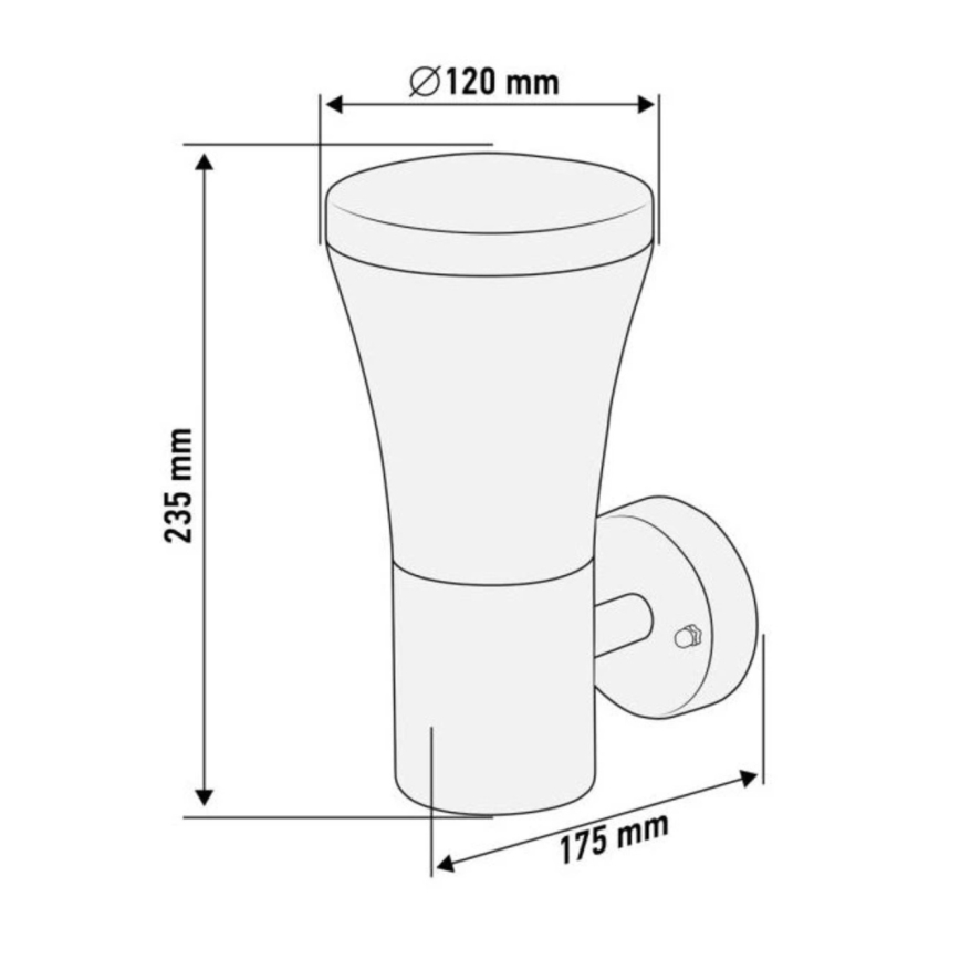 Venkovní nástěnná lampa 1xE27/15W/230V IP44
