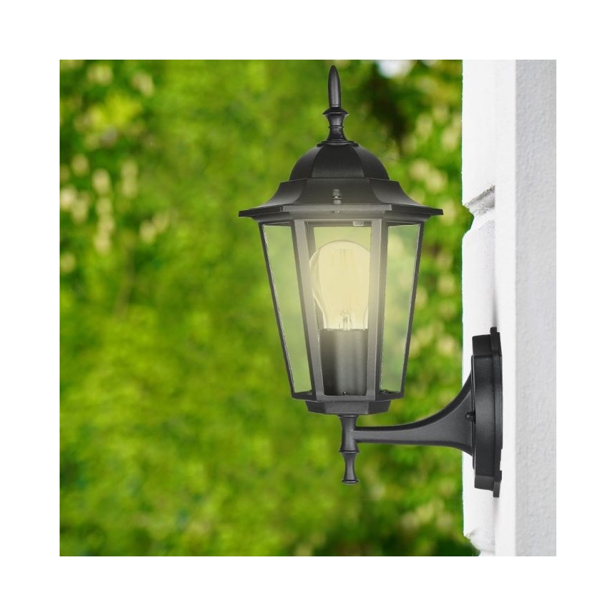Venkovní nástěnná lampa 1xE27/40W/230V IP44 černá