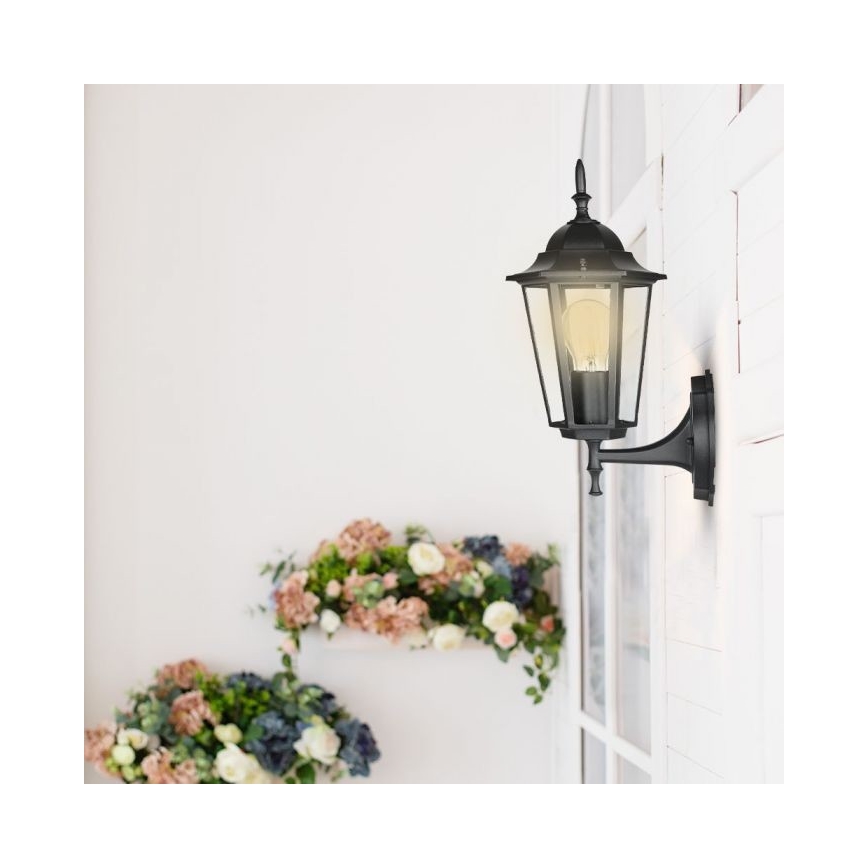 Venkovní nástěnná lampa 1xE27/40W/230V IP44 černá