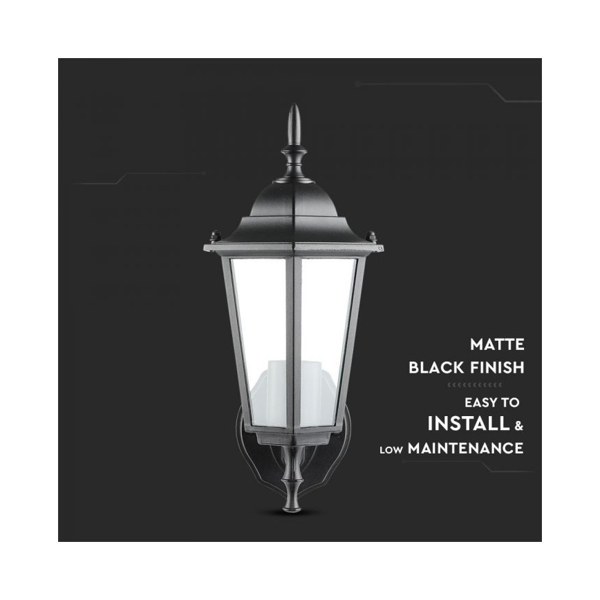 Venkovní nástěnná lampa 1xE27/40W/230V IP44 černá