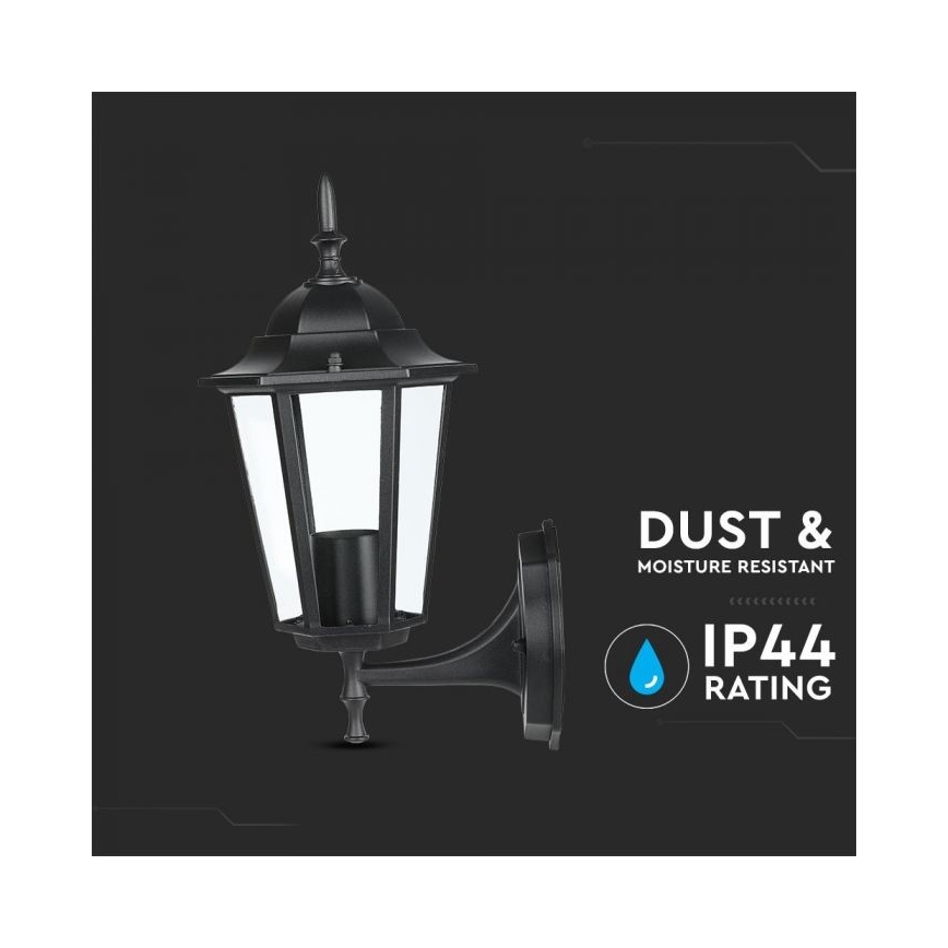 Venkovní nástěnná lampa 1xE27/40W/230V IP44 černá