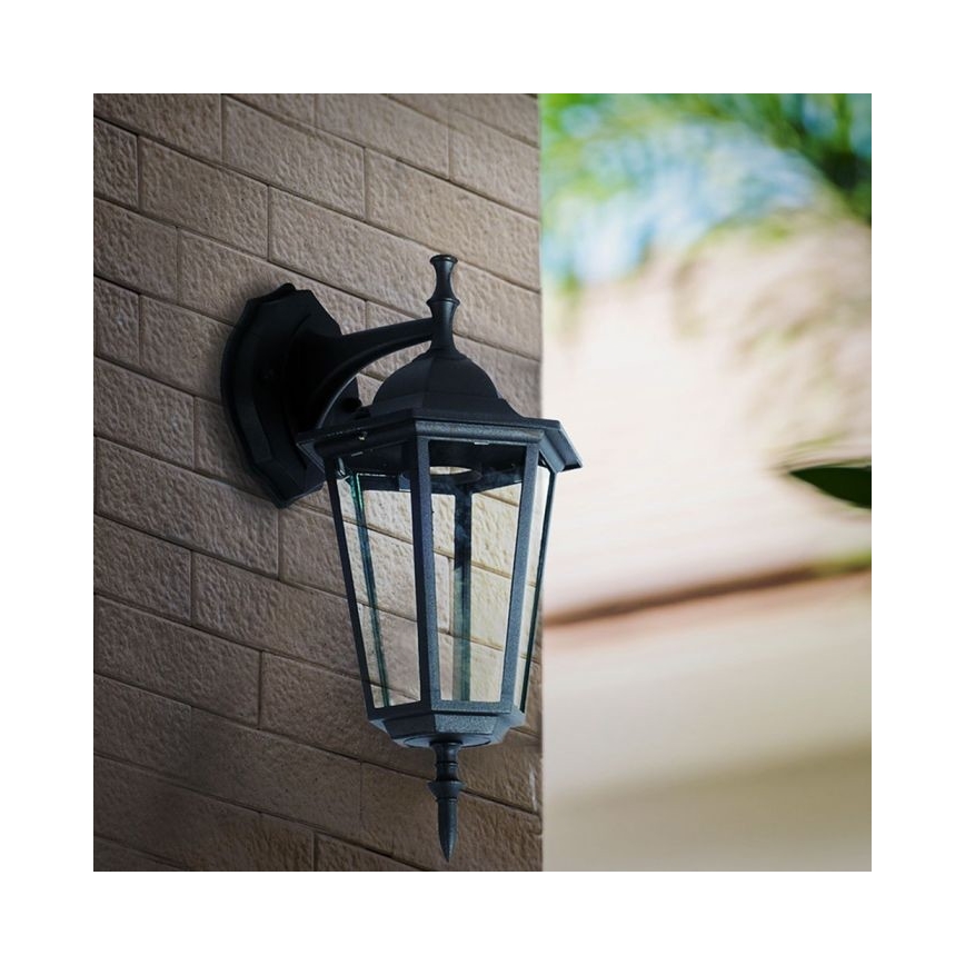 Venkovní nástěnná lampa 1xE27/40W/230V IP44 černá